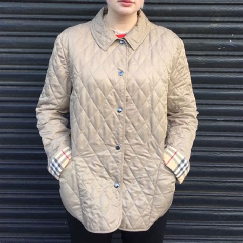 burberry cream quilted jacket|burberry quilted jackets for women.